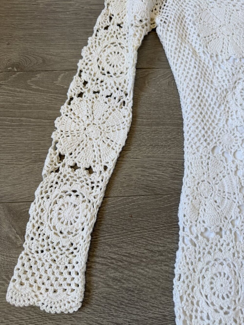 Boston Proper White Long Sleeve Crochet Lace Mini Dress Size XXS - Picture 5 of 12
